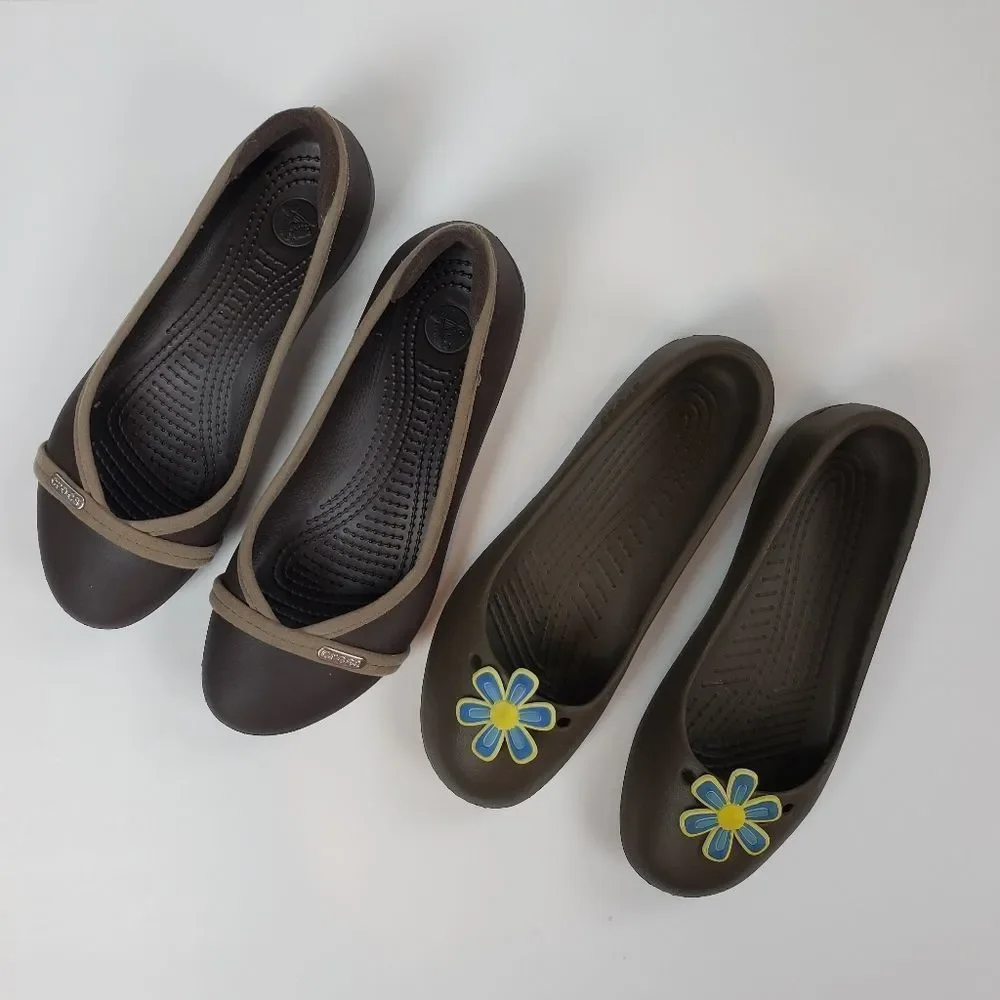Crocs Genna Shoes Flat Girls Youth Size 6/…